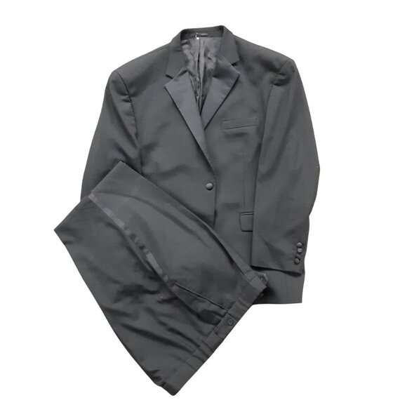 Moss Bros Tuxedo Dinner Suit 2 Piece Men's Black 46S Jacket 38W 29L